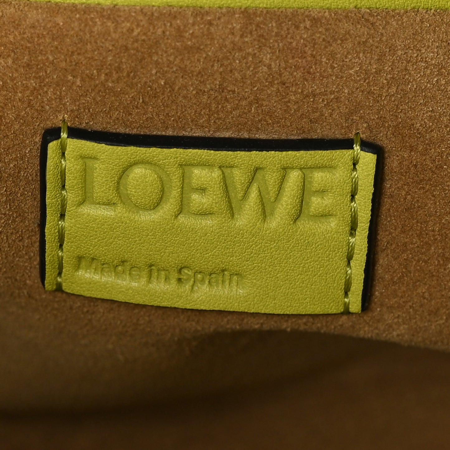 Calfskin Mini Flamenco Knot Clutch Lime Yellow