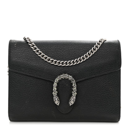 Gucci Calfskin Mini Dionysus Chain Wallet Black 1 of 12