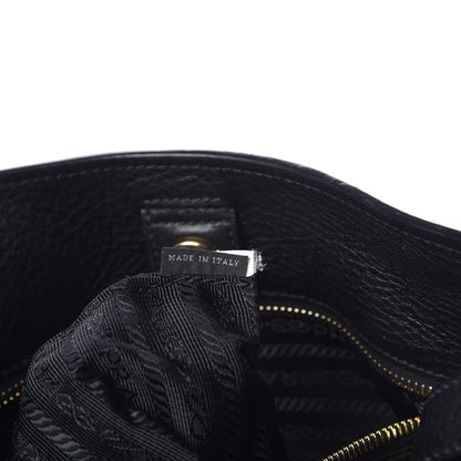 Prada Vitello Daino Shoulder Bag Black 7 of 7