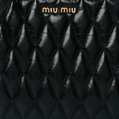Miu Miu Vitello Shine Trapu Zip Crossbody Bag Black 8 of 10