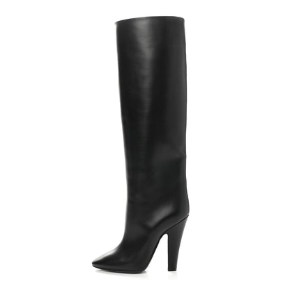 Saint Laurent Vanity Softy Calfskin 68 Tube 110 Boots 39 Black 1 of 7