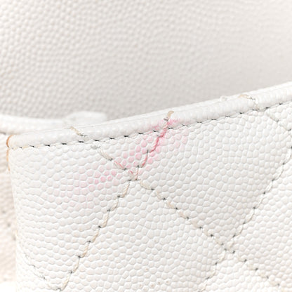 Chanel Caviar Quilted Extra Mini Coco Handle Flap White 12 of 12