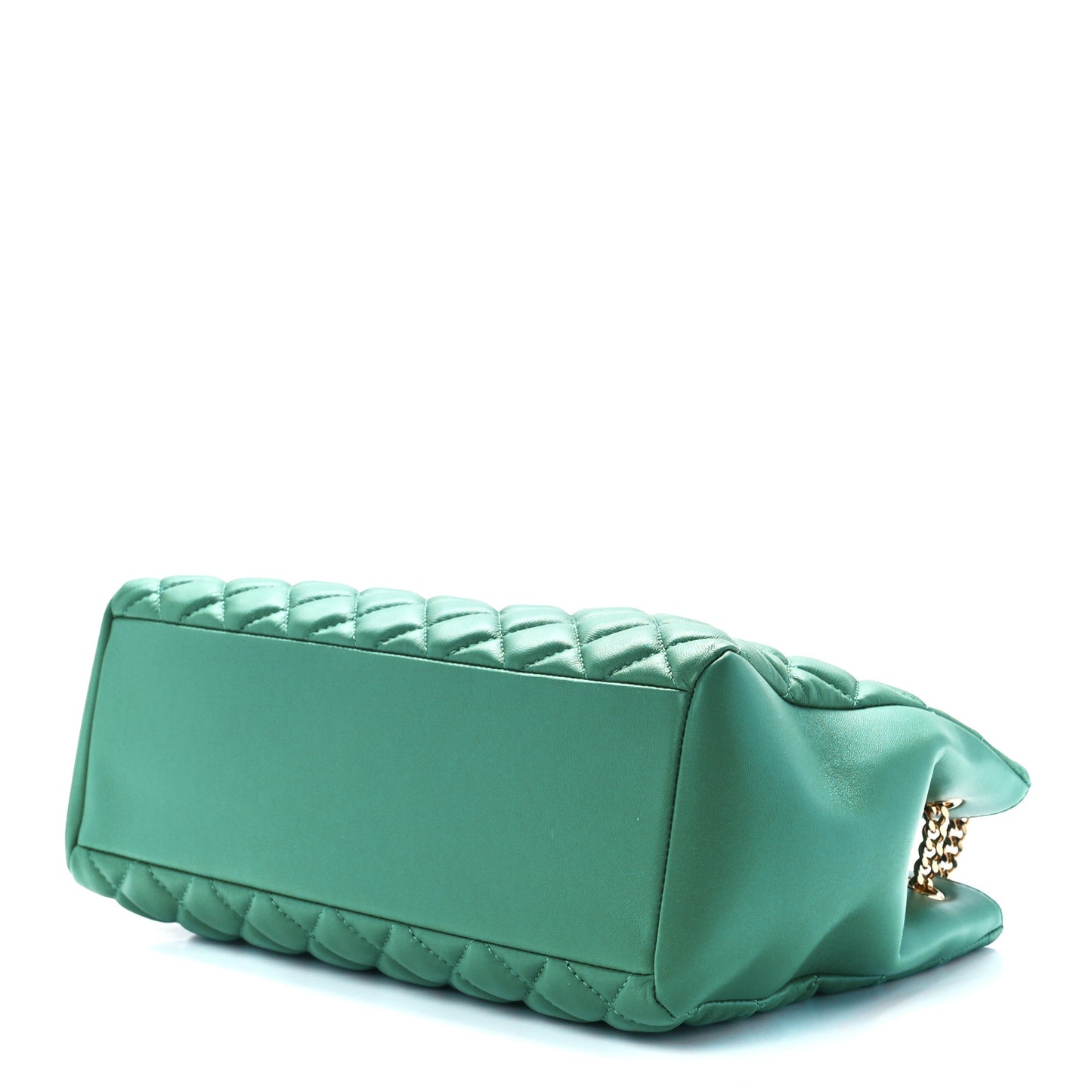 Nappa Quilted Medusa Chain Shoulder Bag Green