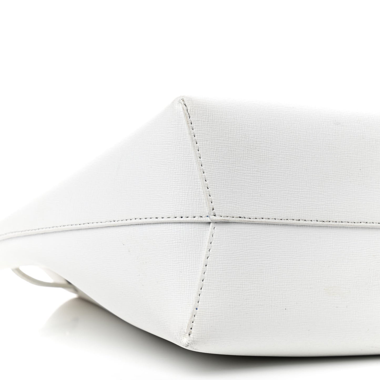 Saffiano Mini Bucket Bag White Royal