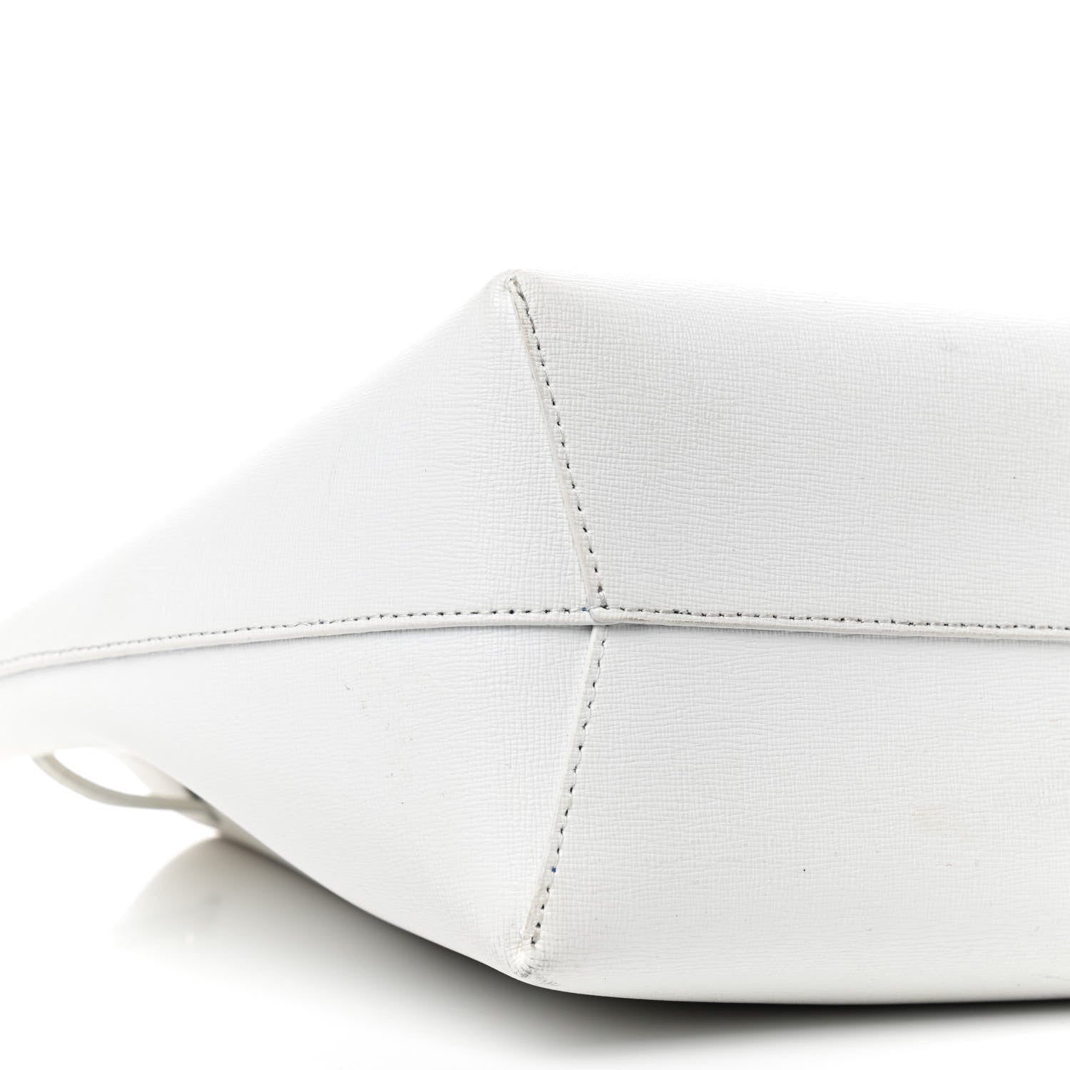 Mansur Gavriel Saffiano Mini Bucket Bag White Royal 5 of 11
