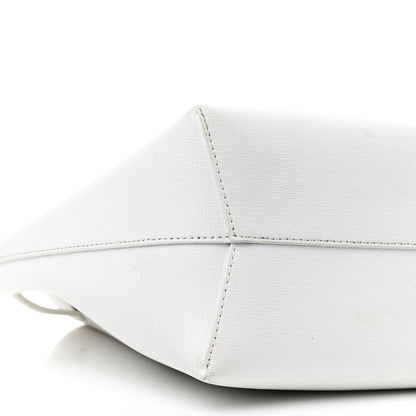 Mansur Gavriel Saffiano Mini Bucket Bag White Royal 5 of 11