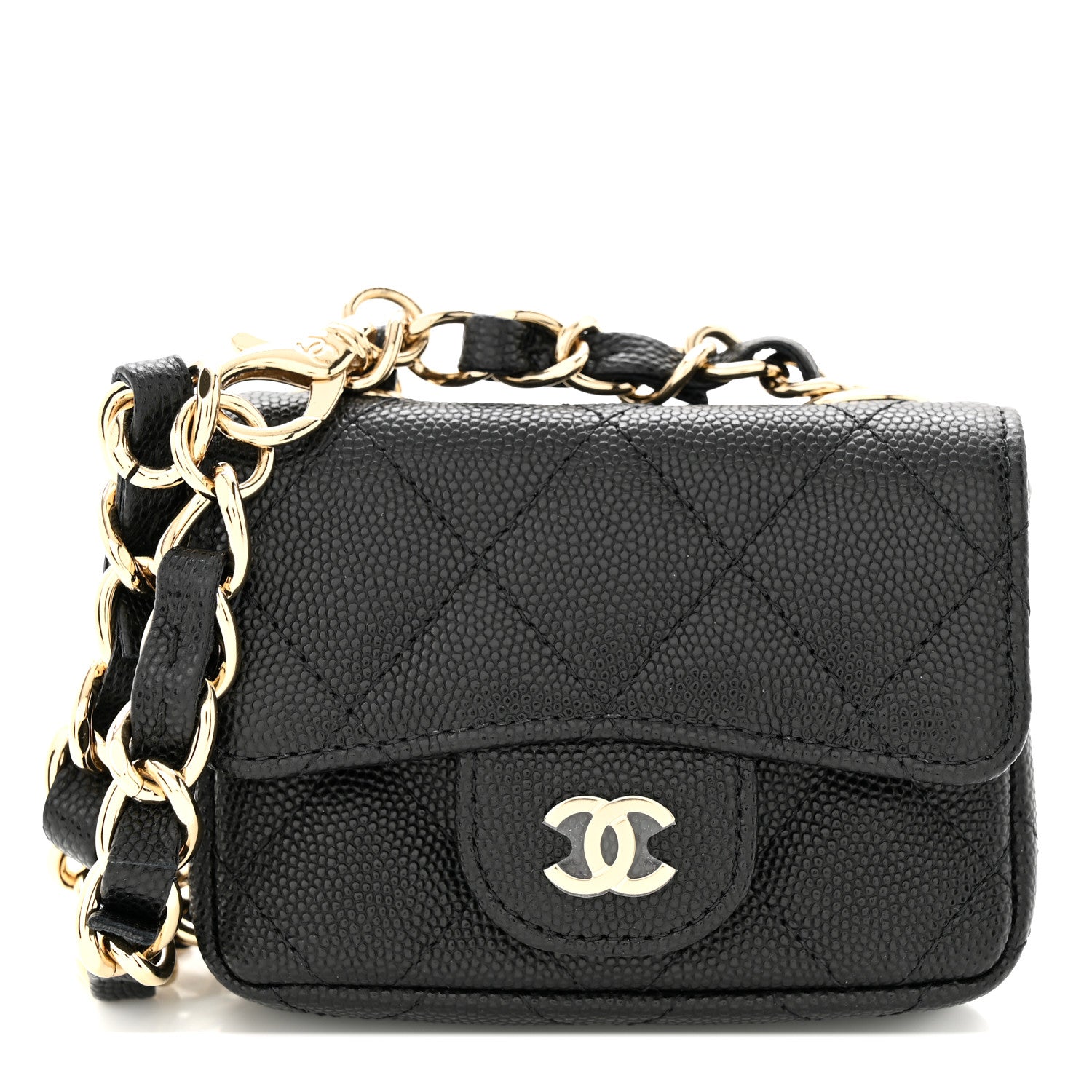 Chanel Caviar Quilted Mini Chain Belt Bag Black 1 of 11