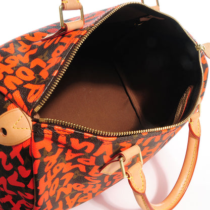 Louis Vuitton Monogram Graffiti Speedy 30 Orange 5 of 7
