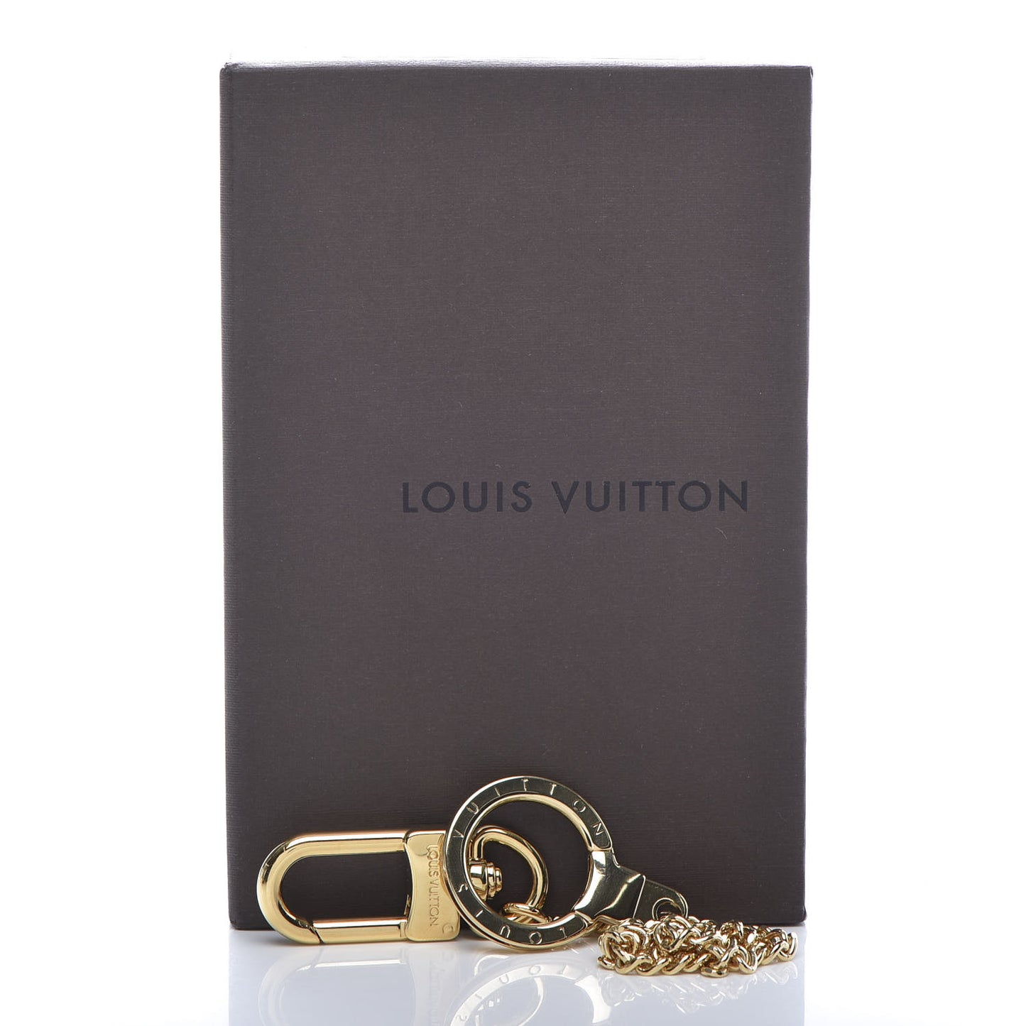 Metal Pochette Extender Key Ring Chain Gold