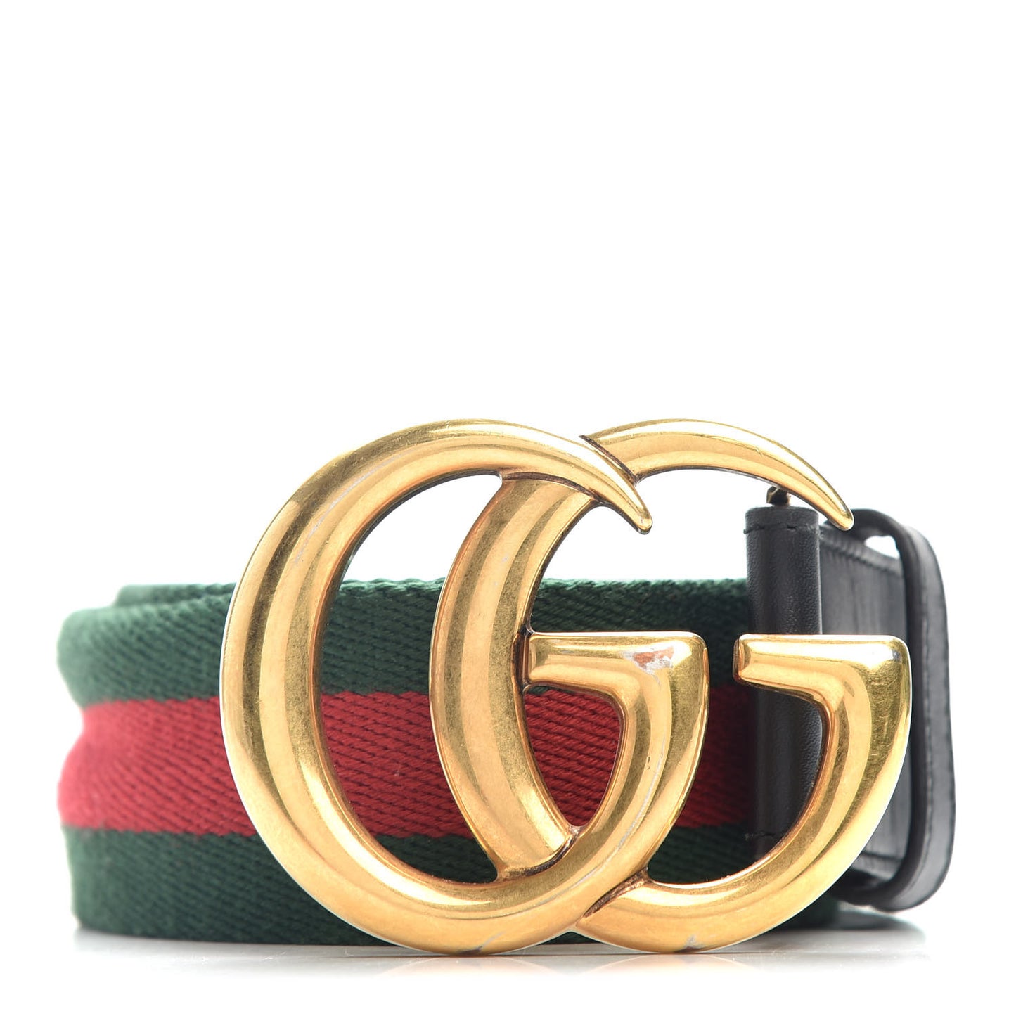 Nylon Calfskin Double G 40mm Web Belt 95 38 Green Red Black
