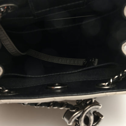 Chanel Caviar Quilted Small CC Bucket Bag Grey 5 of 9