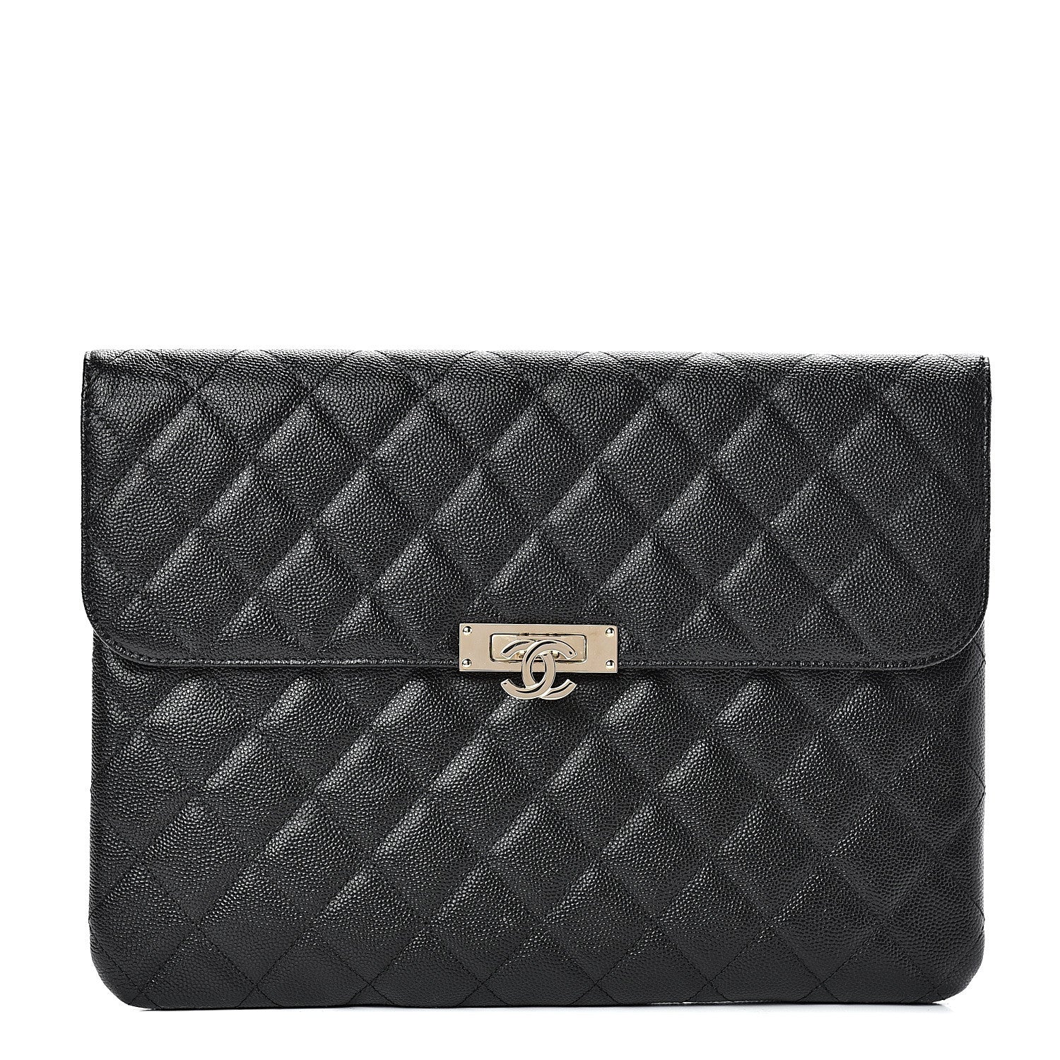 Chanel Caviar Quilted Medium Golden Class Pouch Black 1 of 7