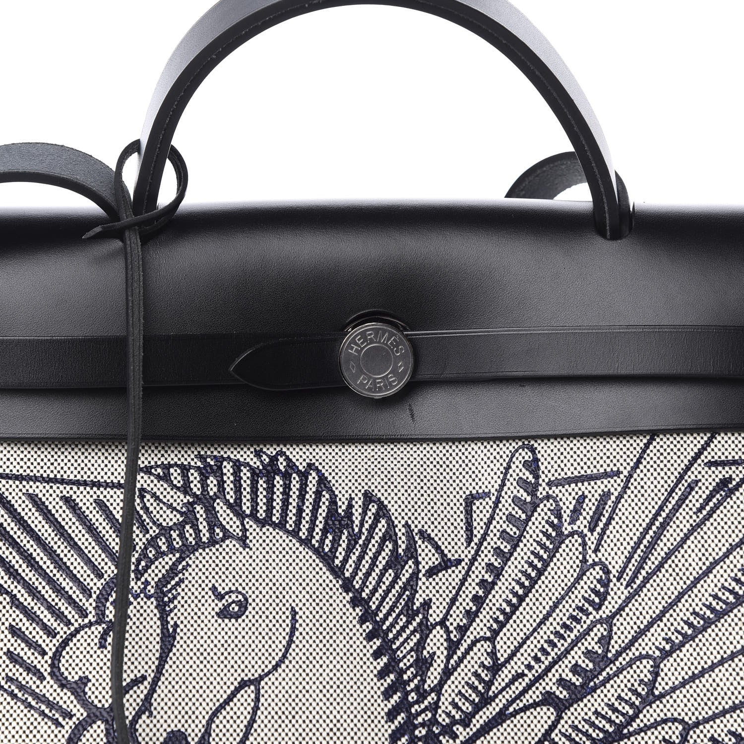 Hermes Vache Hunter Toile Pegase Pop Herbag Zip Retourne 31 PM Bleu Indigo 11 of 13