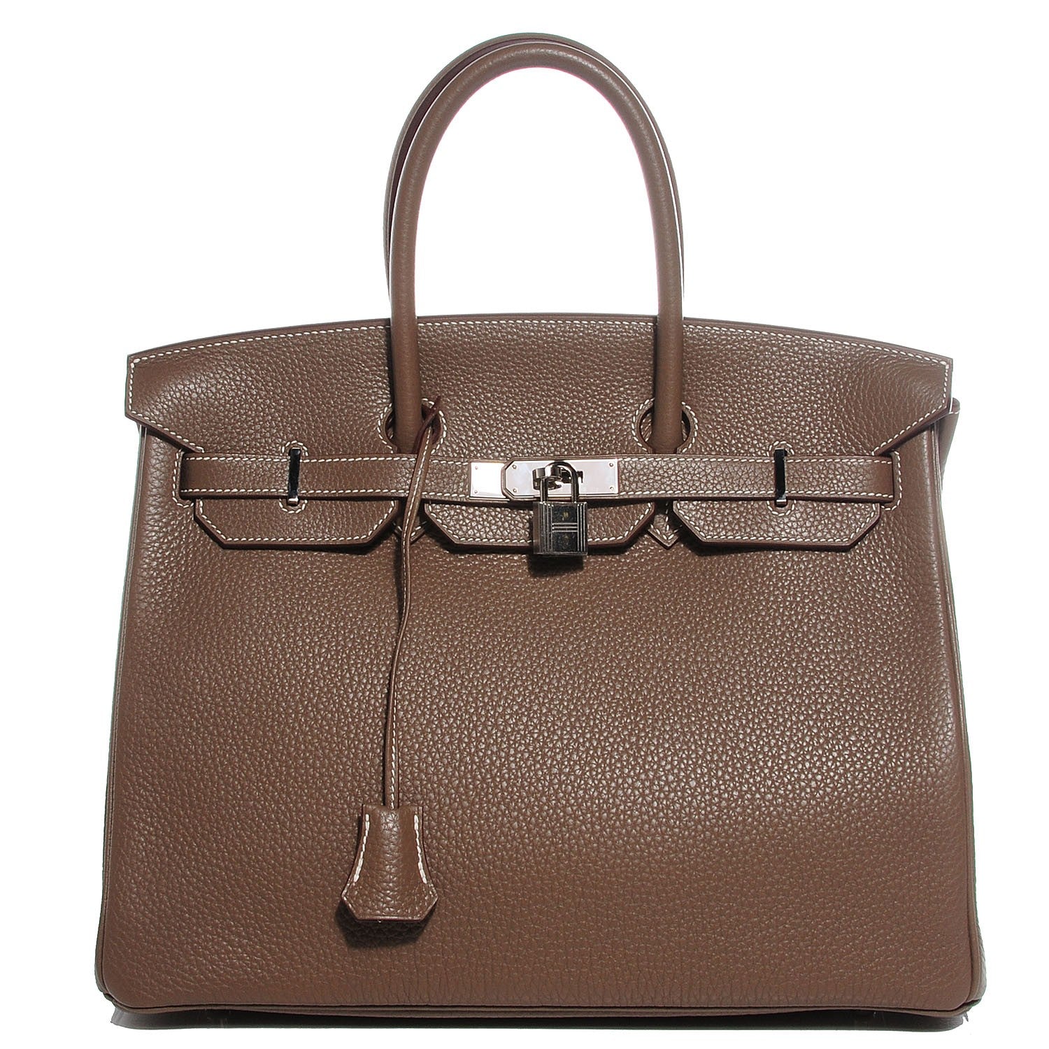 Hermes Taurillon Clemence Birkin 35 Etoupe 1 of 22