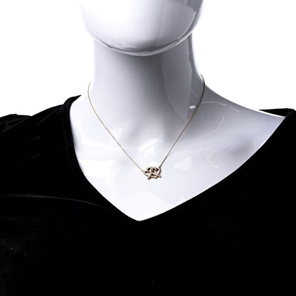 Tiffany 18K Rose Gold Paloma Picasso Loving Heart Interlocking Pendant Necklace 2 of 6