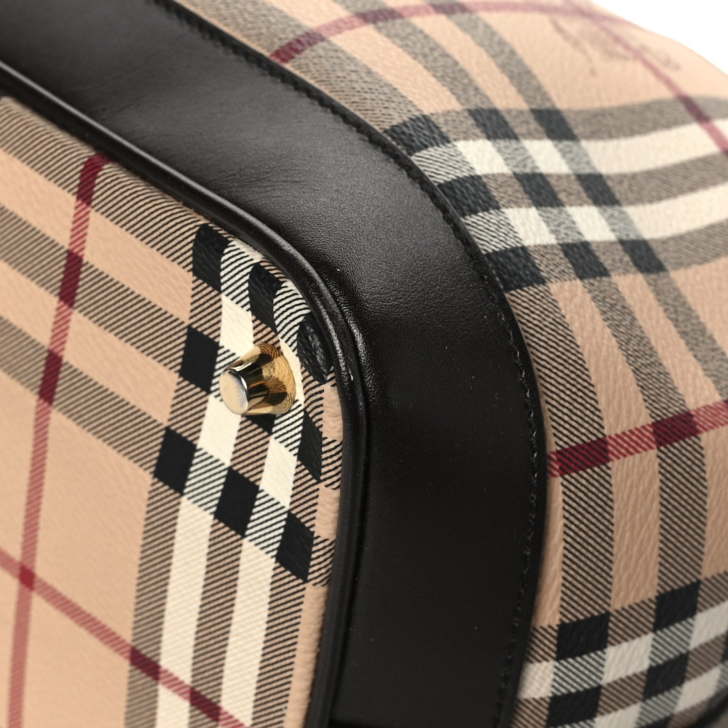 Burberry Haymarket Check Medium Golderton Tote Chocolate 11 of 11