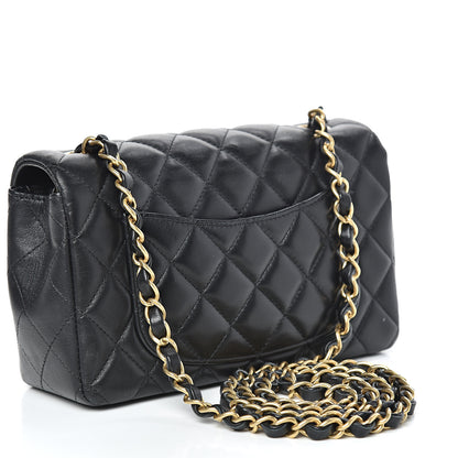 Chanel Lambskin Quilted Mini Rectangular Flap Black 3 of 16