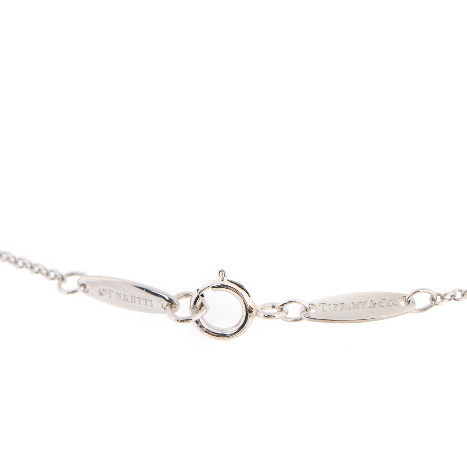 Tiffany Platinum Diamond .08ct Elsa Peretti Diamonds by the Yard Pendant Necklace 4 of 4