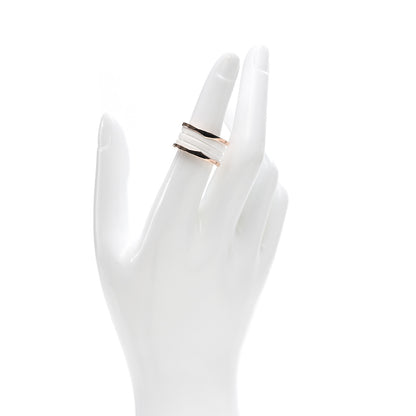 Bulgari 18K Rose Gold White Ceramic B.Zero1 Four-Band Ring 54 7 2 of 7
