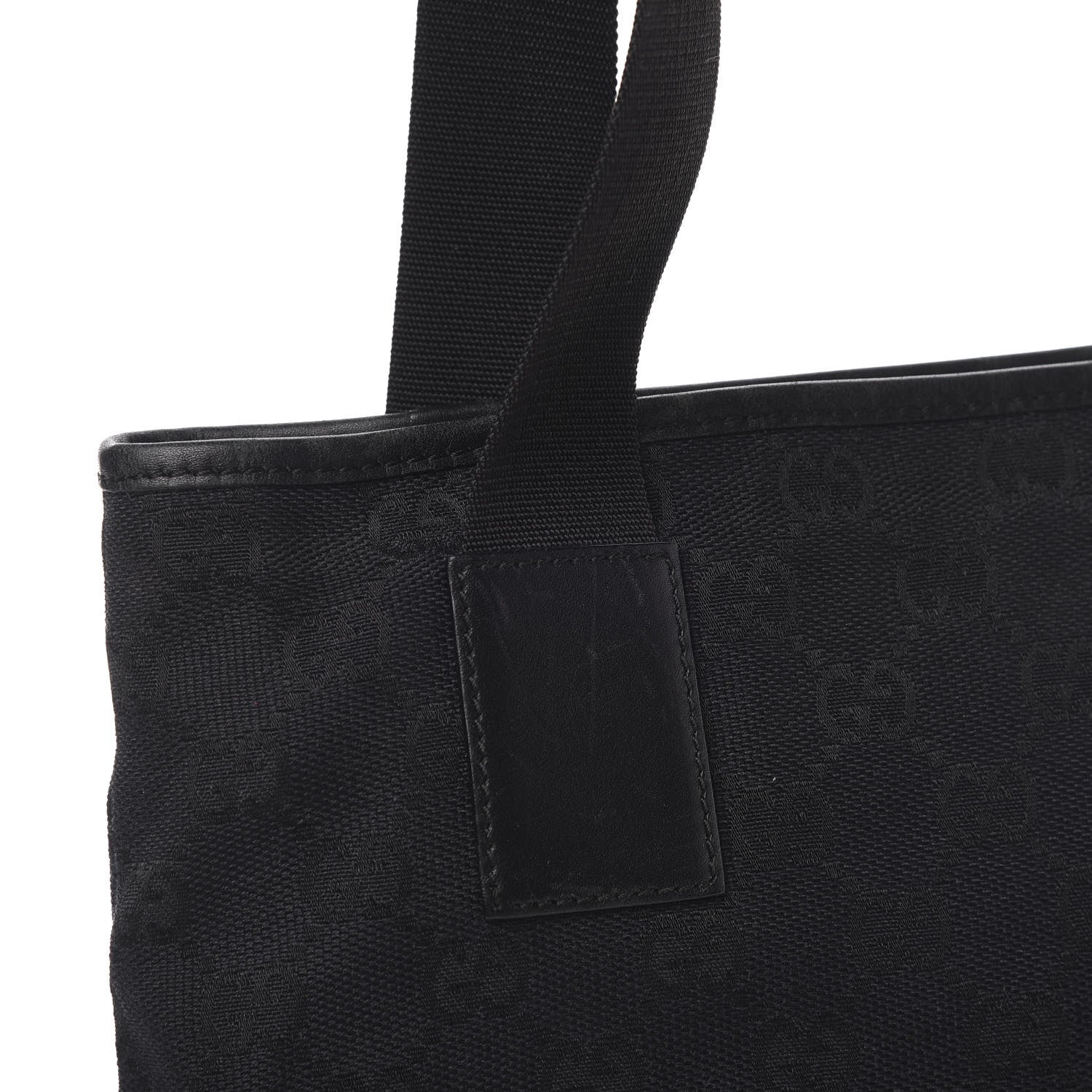 Gucci Nylon Calfskin Large Tote Black 10 of 12