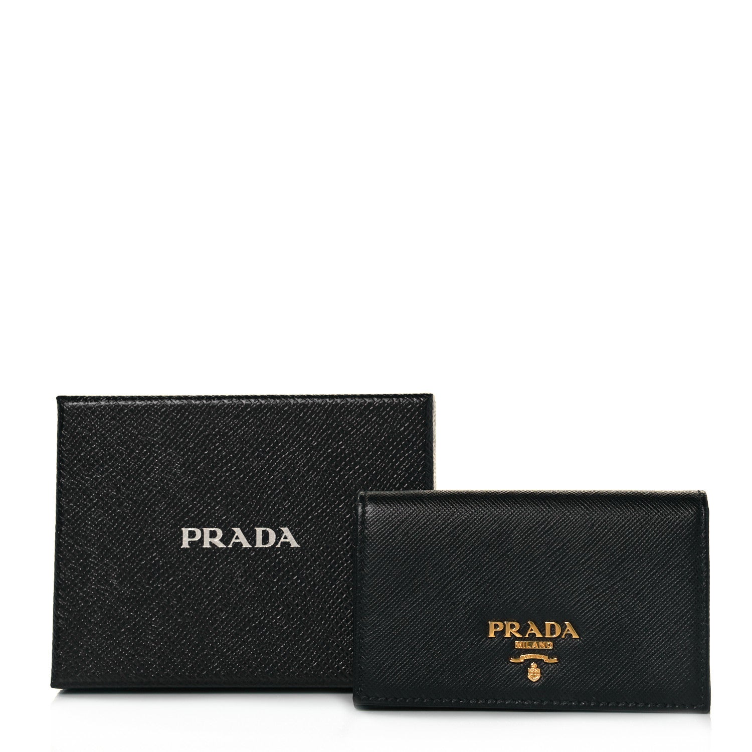 Prada Saffiano Oro Wallet Black 9 of 9
