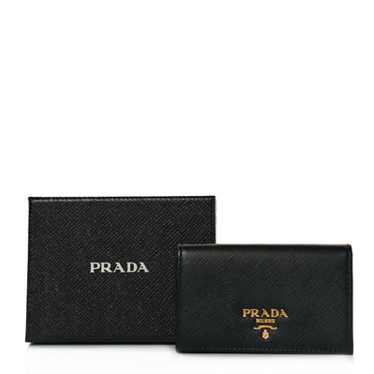 Prada Saffiano Oro Wallet Black 9 of 9