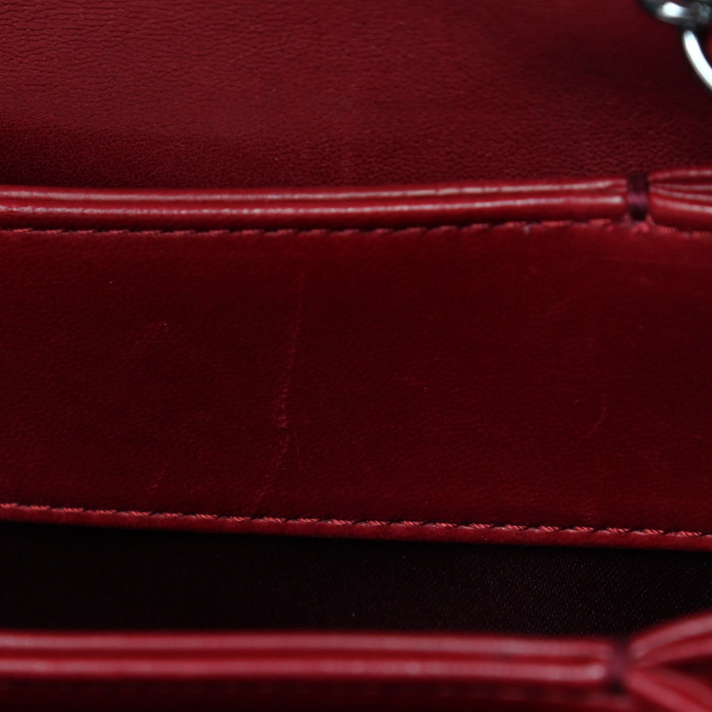 Lambskin Quilted Large Chanel 3 Flap Rouge Fonce