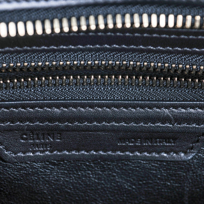 Celine Smooth and Textured Calfskin Micro Bi-Color Luggage Black White 6 of 8