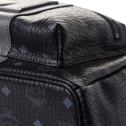 MCM Visetos Medium Stark Logo Stripe Backpack Black 19 of 21