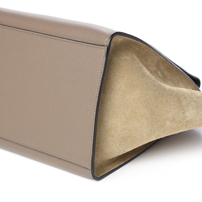 Celine Drummed Calfskin Suede Small Trapeze Souris 7 of 8