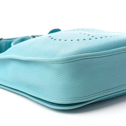 Hermes Taurillon Clemence Evelyne III PM Bleu Atoll 6 of 10