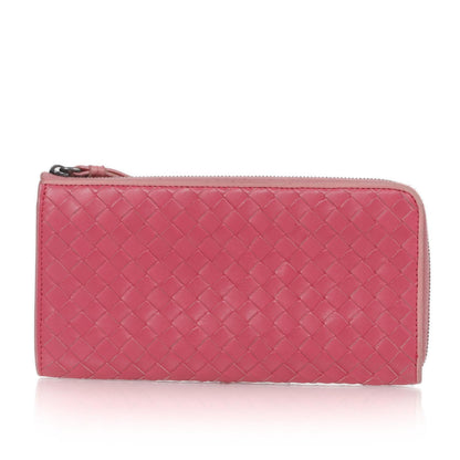 Bottega Veneta Nappa Intrecciato Zip Around Wallet Petal Pink 1 of 11