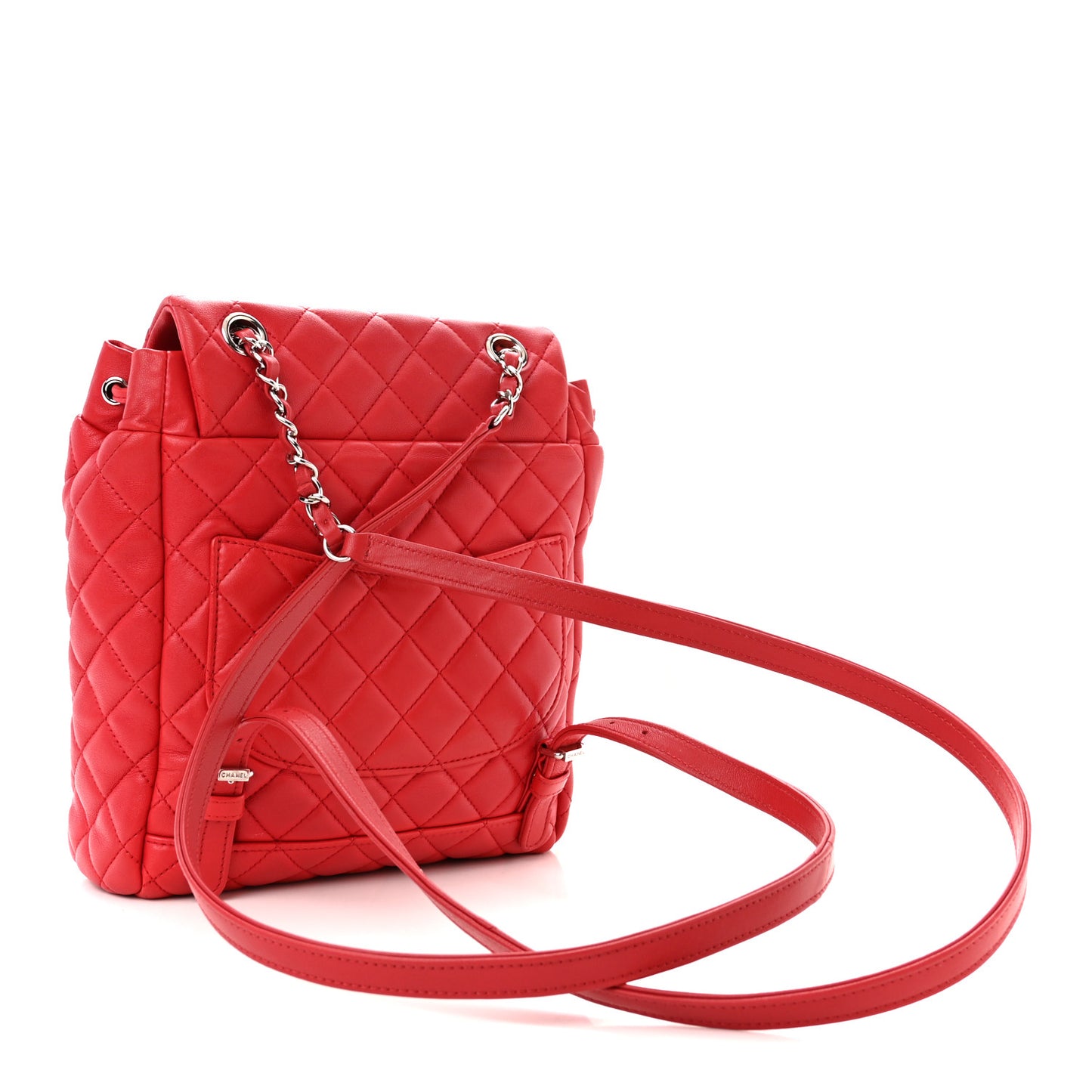 Calfskin Quilted Small Urban Spirit Backpack Red