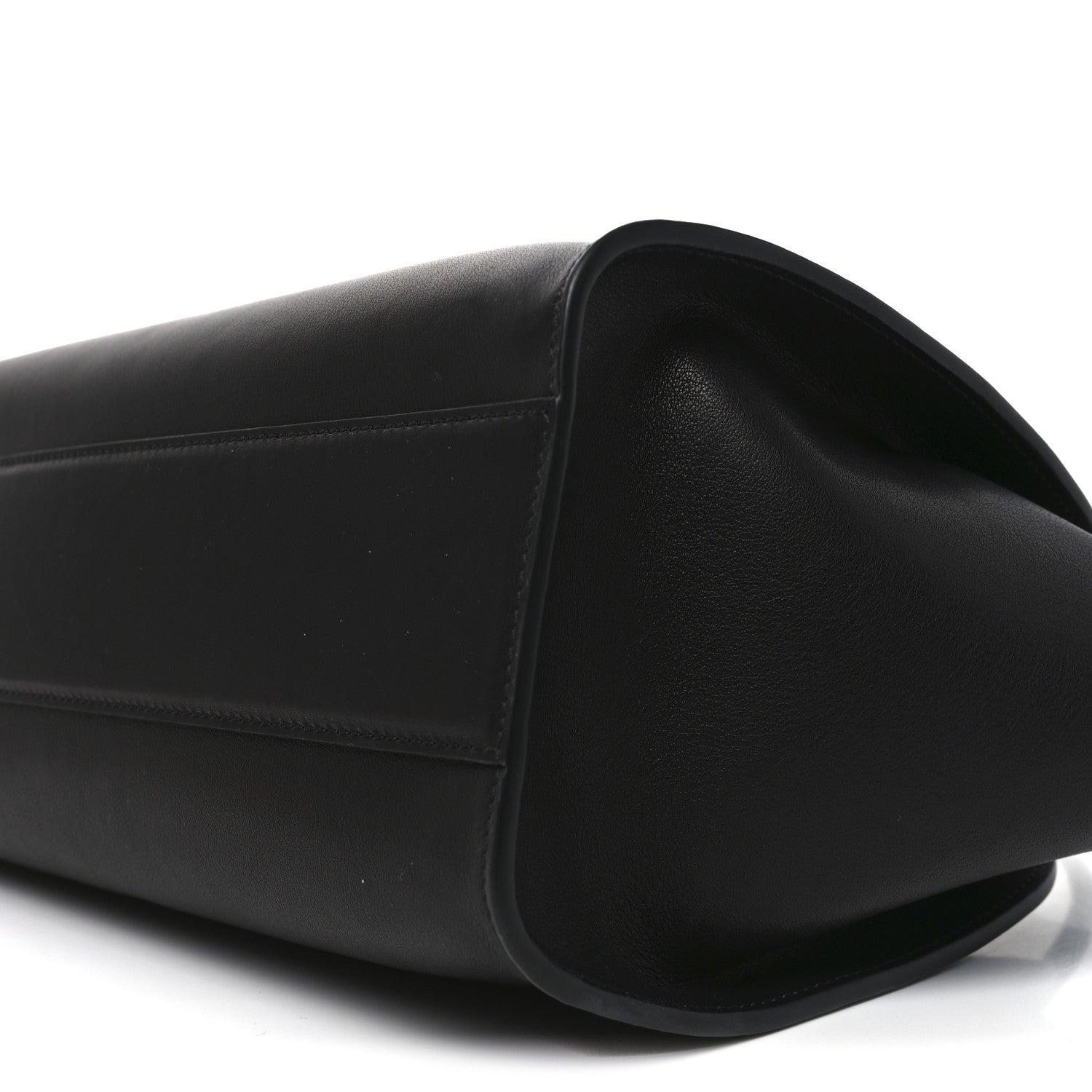 The Row Polished Saddle Calfskin Marlo 12 Tote Bag Black 9 of 9