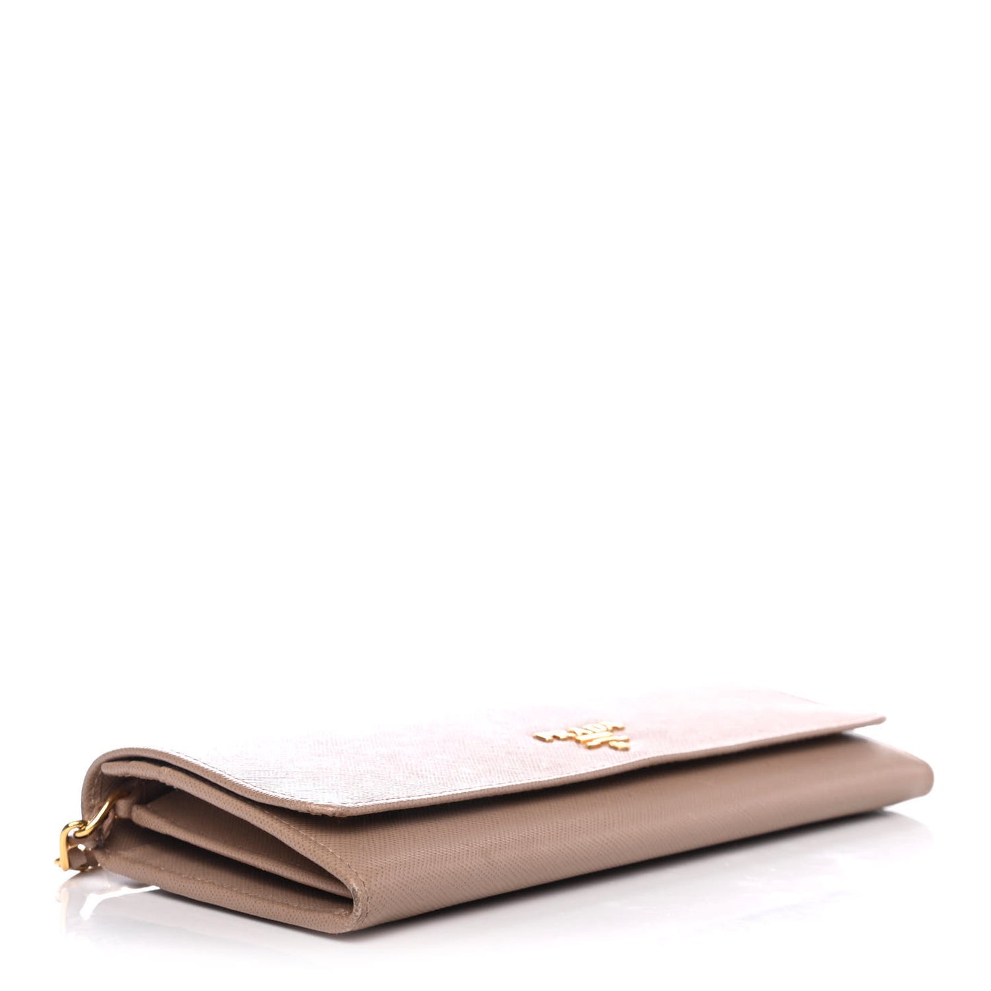 Saffiano Metal Oro Chain Wallet Cammeo