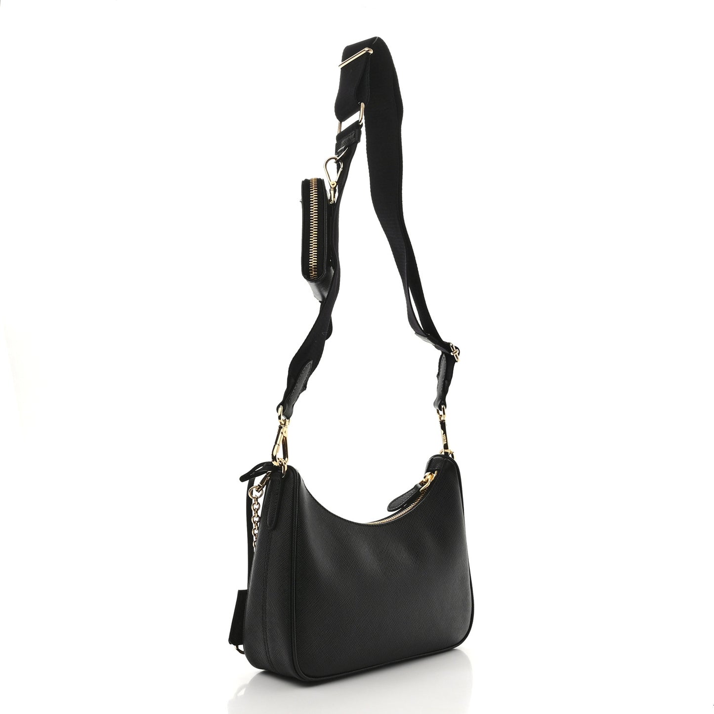 Saffiano Lux Re-Edition 2005 Shoulder Bag Black
