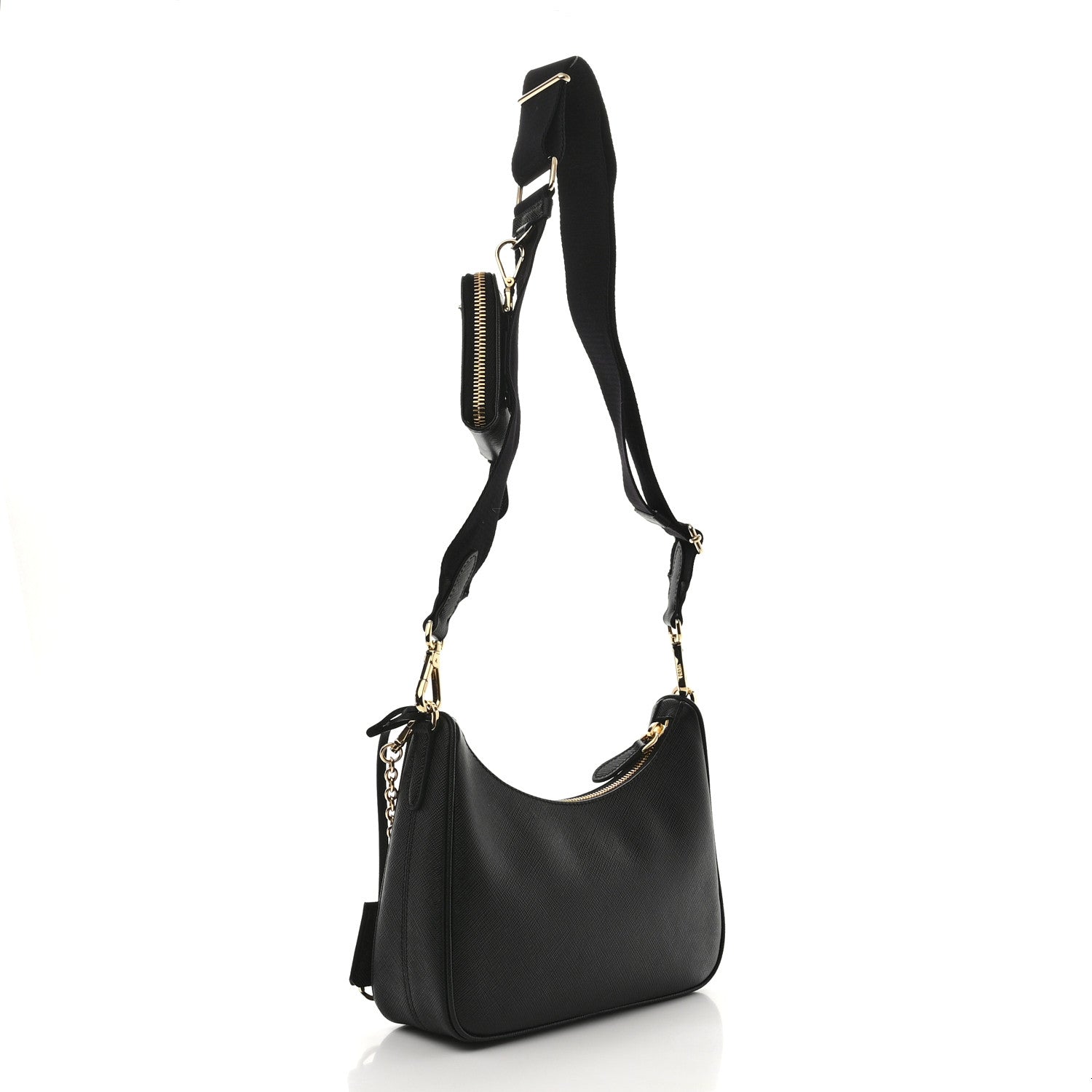 Prada Saffiano Lux Re-Edition 2005 Shoulder Bag Black 2 of 9