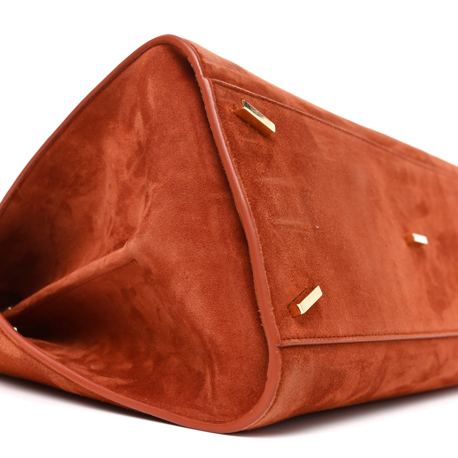 Salvatore Ferragamo Suede Large Hug Soft Shoulder Bag Brick 8 of 9
