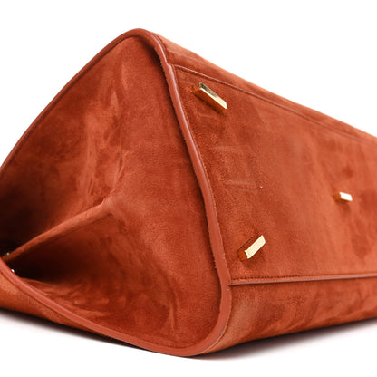 Salvatore Ferragamo Suede Large Hug Soft Shoulder Bag Brick 8 of 9