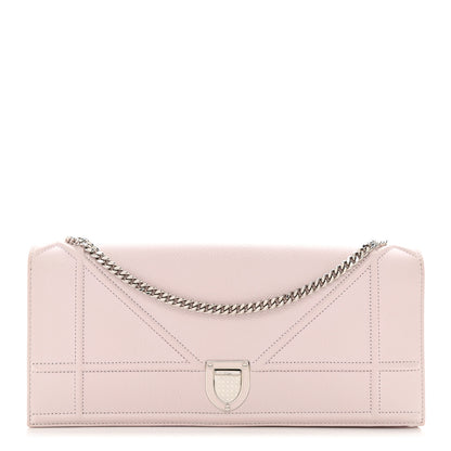 Christian Dior Grained Calfskin Large Diorama Croisiere Chain Wallet Light Pink 1 of 9