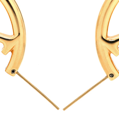 Louis Vuitton Metal Louise Hoop Earrings Gold 3 of 4