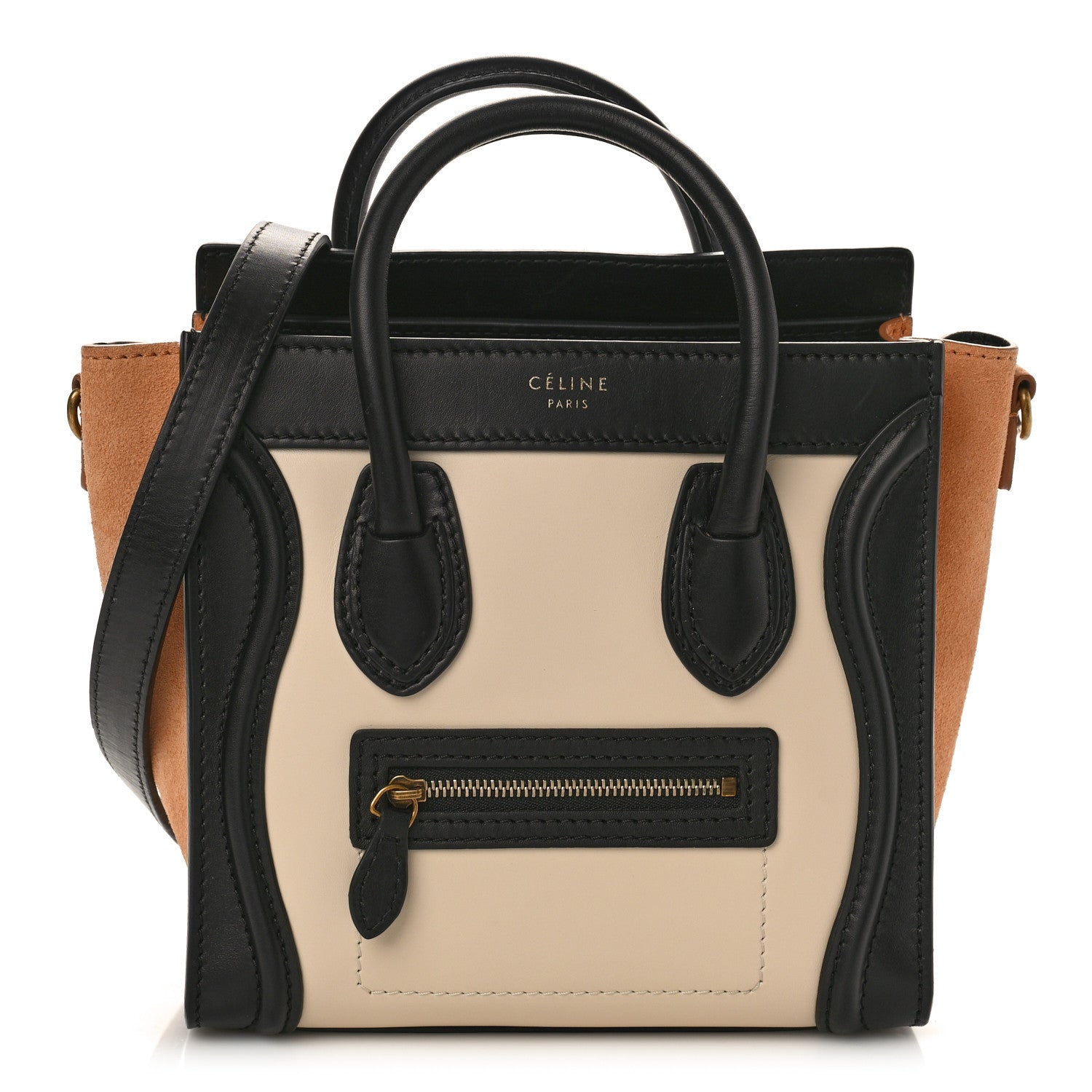 Celine Baby Grained Calfskin Nubuck Nano Tri-Color Luggage Light Taupe 1 of 8