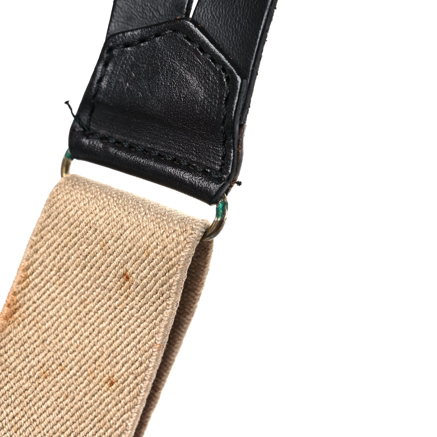 Chanel Elastic Logo Suspenders Beige Black 12 of 12