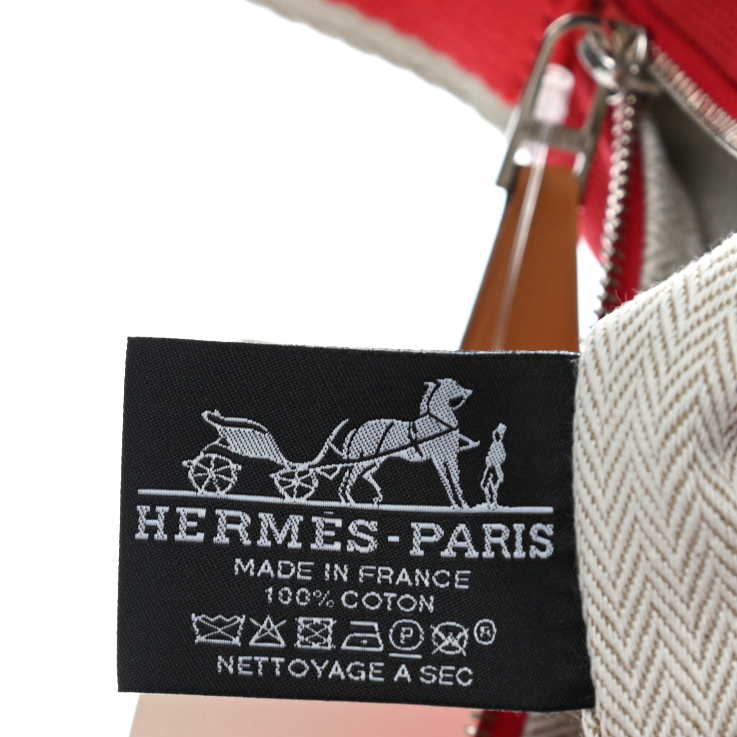 Hermes Canvas Large Bride-A-Brac Pouch Rouge 6 of 13