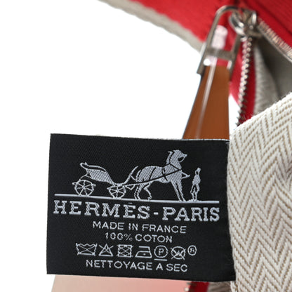Hermes Canvas Large Bride-A-Brac Pouch Rouge 6 of 13