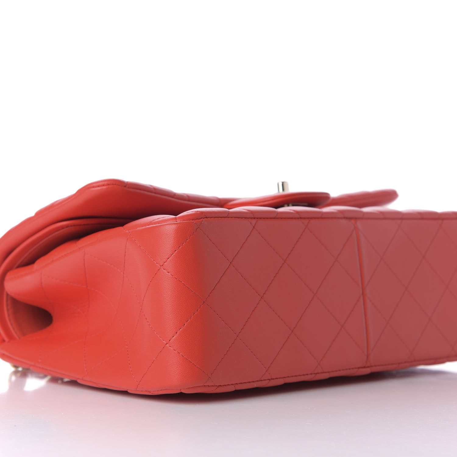 Chanel Lambskin Quilted Jumbo Double Flap Red 4 of 10