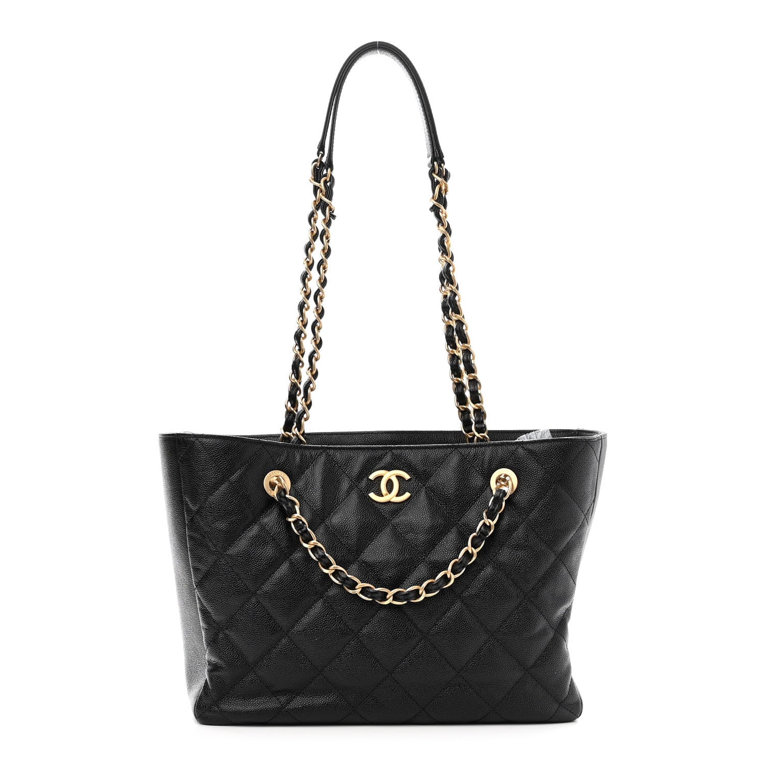 Chanel Caviar Quilted Small Shopping Tote Black 1 of 9