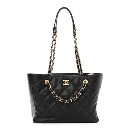 Chanel Caviar Quilted Small Shopping Tote Black 1 of 9