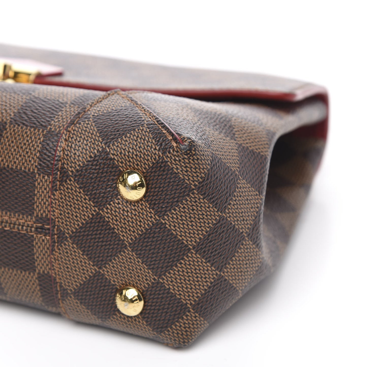 Damier Ebene Caissa Clutch Cherry