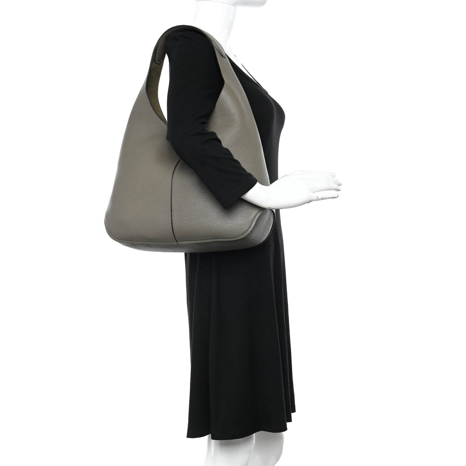 Salvatore Ferragamo Calfskin Margot Hobo Grey 2 of 12